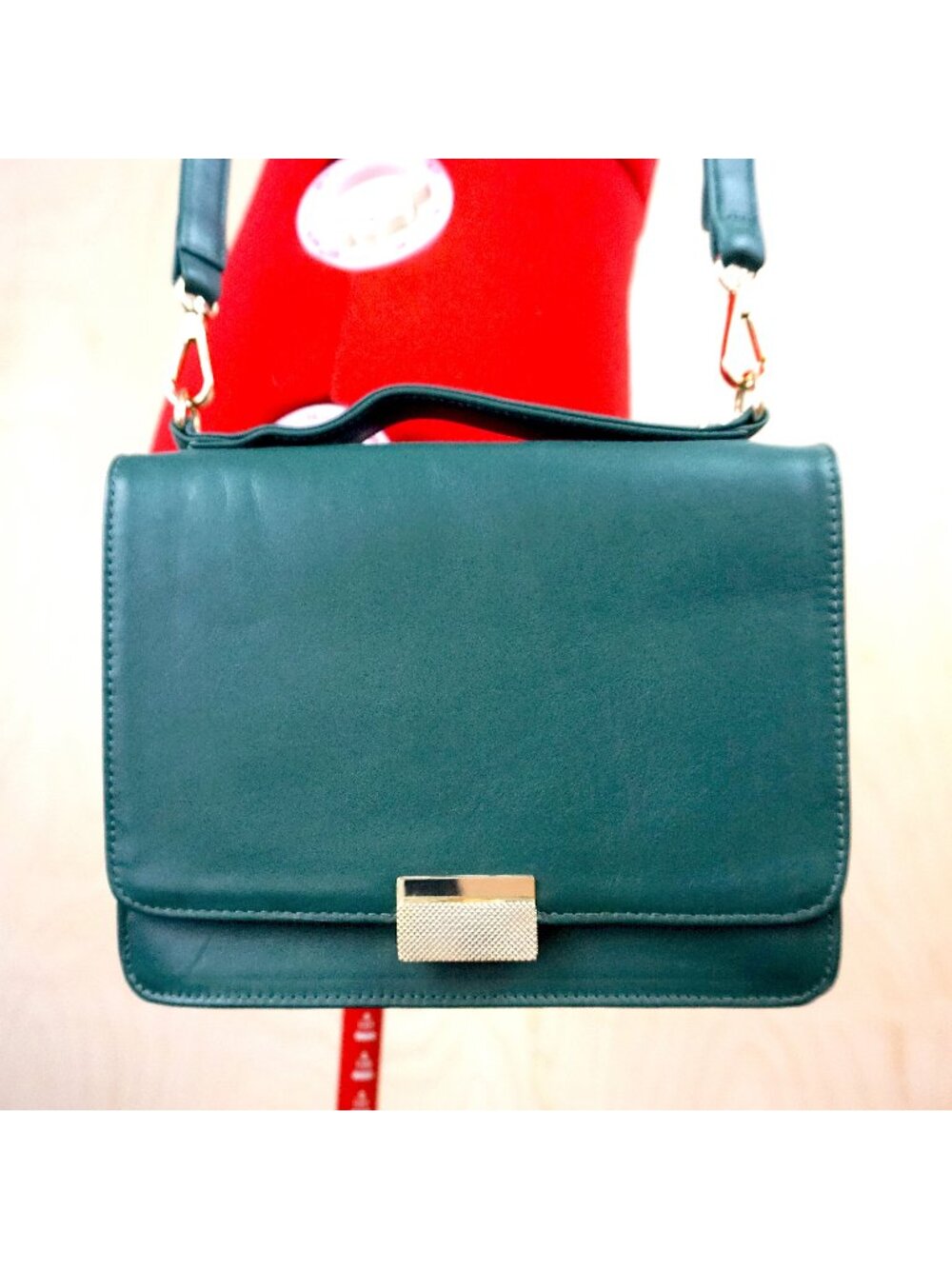 Lauren Merkin Leather Satchel Bag in Green